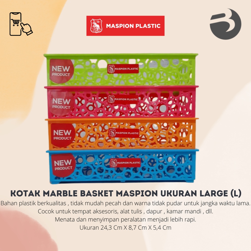 Keranjang Multifungsi / Serbaguna Kotak Marble Basket Maspion UKURAN LARGE (L)