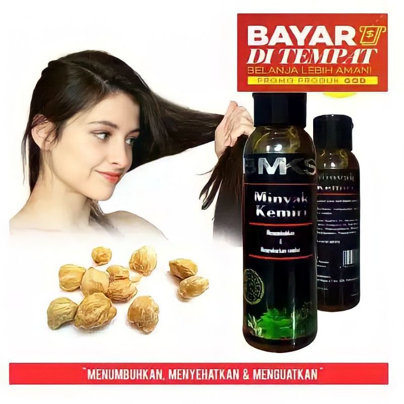 MINYAK KEMIRI ASLI PENUMBUH RAMBUT PENUMBUH ALIS PENYUBUR RAMBUT KEBOTAKAN BMKS MINYAK KEMIRI