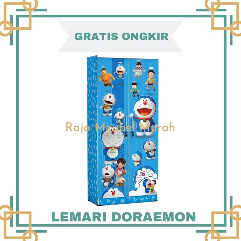 LEMARI DORAEMON 2 PINTU MURAH FREE ONGKIR BANDUNG SUMEDANG TASIKMALAYA CIAMIS CIANJUR GARUT SUBANG