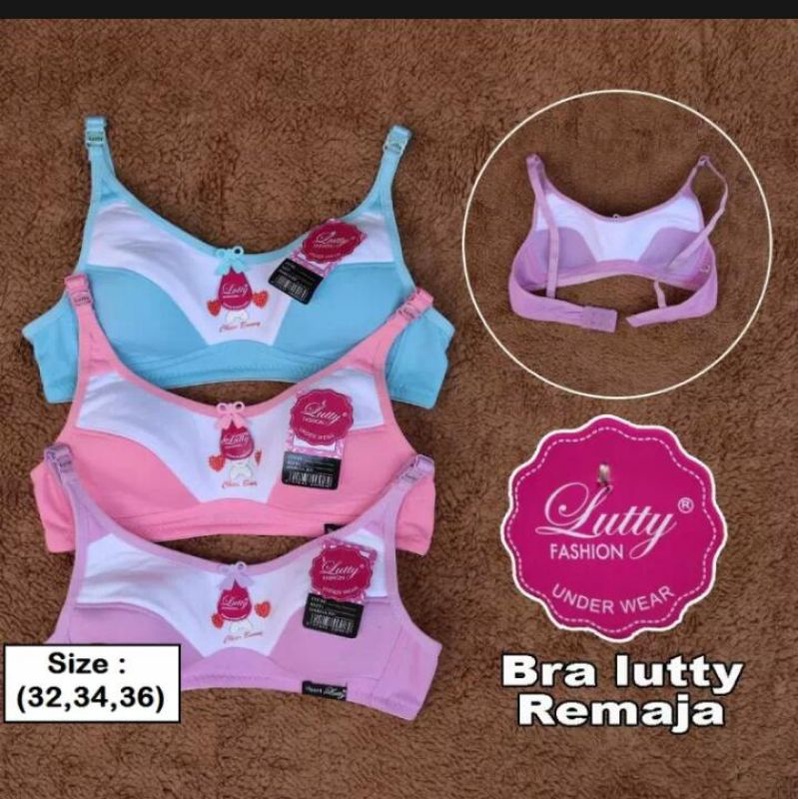 MINI BRA REMAJA MEREK LUTTY ASLI/BH PELAJAR TAMPA BUSA & KAWAT/BRA ABG TERLARIS