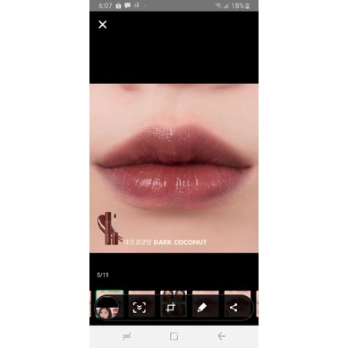 romand dark coconut juicy lasting tint 20 rom&nd lip tint (PRELOVED)