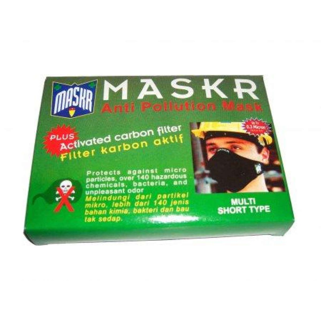 Masker Karbon Aktif merk MASKR Anti Polusi Melindungi dari debu polusi dan Virus