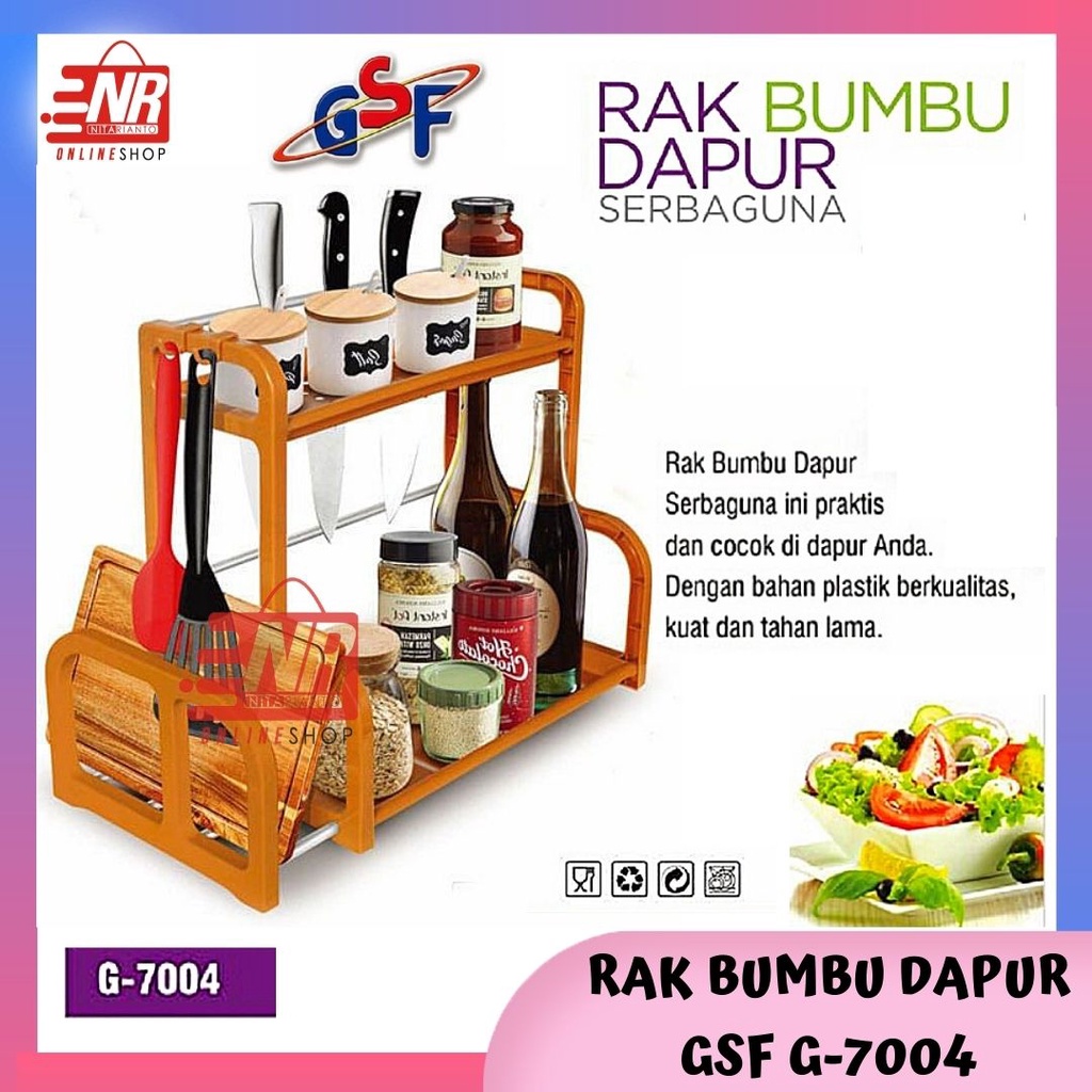 Rak Bumbu Dapur GSF G-7004 / Rak Bumbu Dapur / Rak Dapur Plastik / Rak Dapur 2 Susun