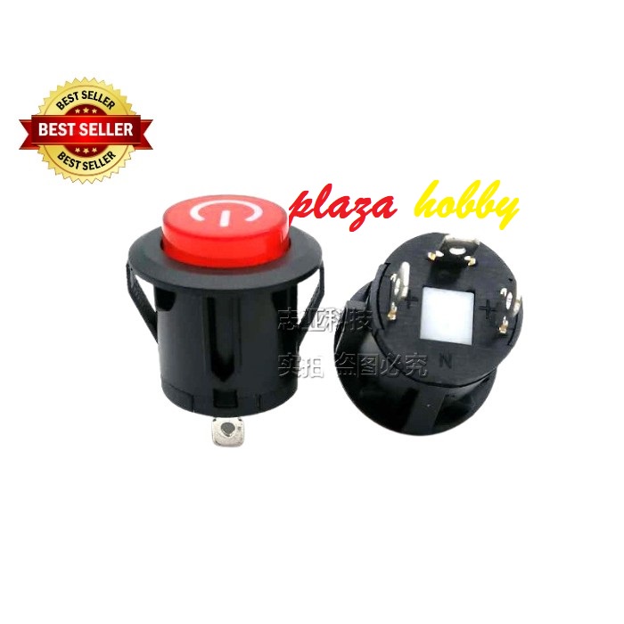 Jual tombol on off bulat mobil aki anak saklar on off bulat 3P atau 4P ...