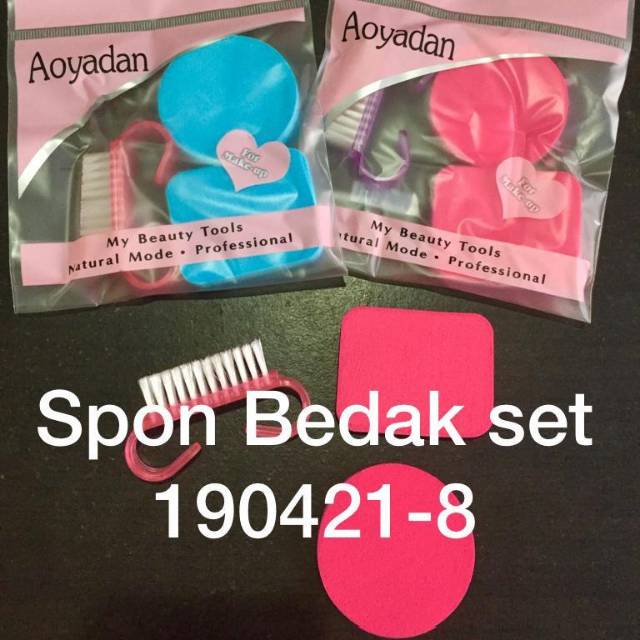 Kuas make up 190421-8,alat make up,kuas set,make up set,spon bedak,spon make up