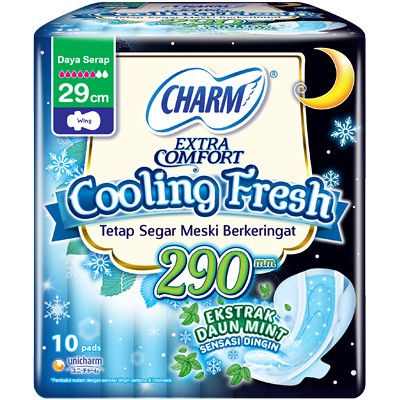 Charm Extra comfort Cooling Fresh 29cm isi 10 pads