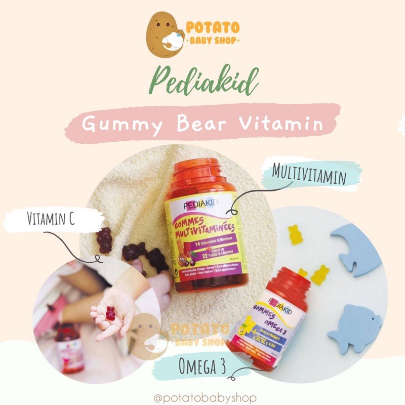 Pediakid Gummies - Multivitamin / Vitamin C / Omega 3 Gummy bear