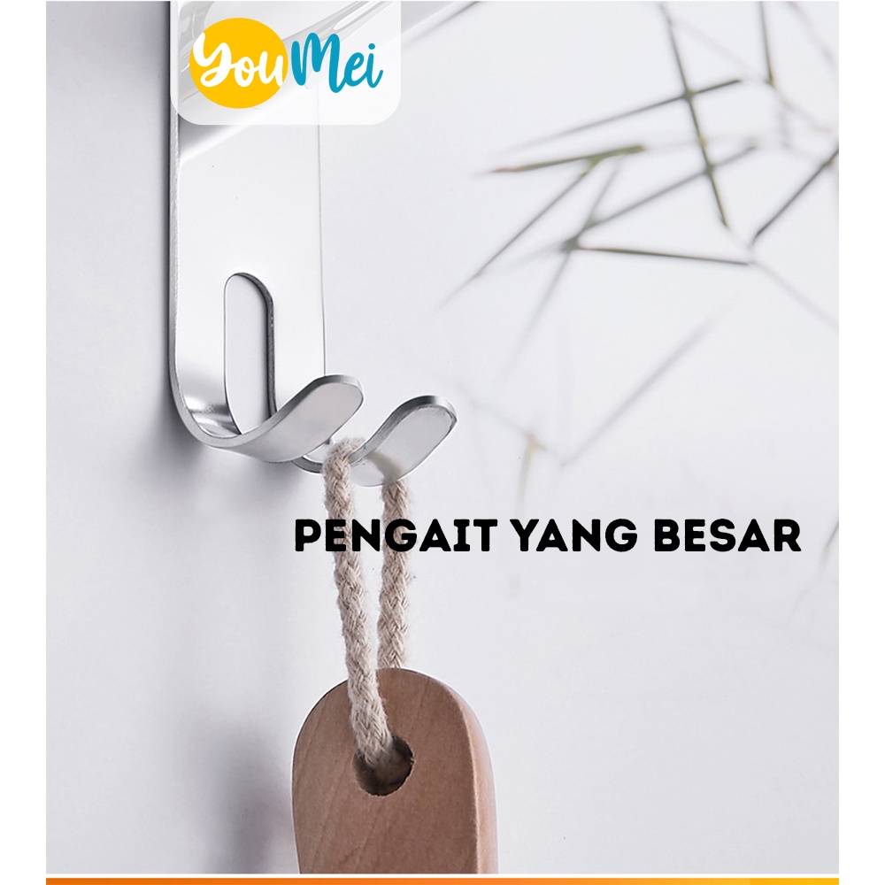 Rak handuk kamar mandi 2 baris stainless / Gantungan Handuk - 2031