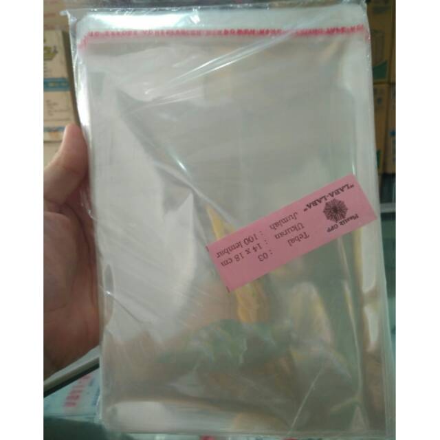 Plastik OPP 14x18 cm tebal 03