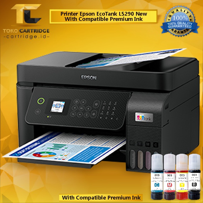 Printer Epson EcoTank L5290 WiFi All-in-One (Print - Scan - Copy - Fax) With ADF New, Pengganti Epson L5190