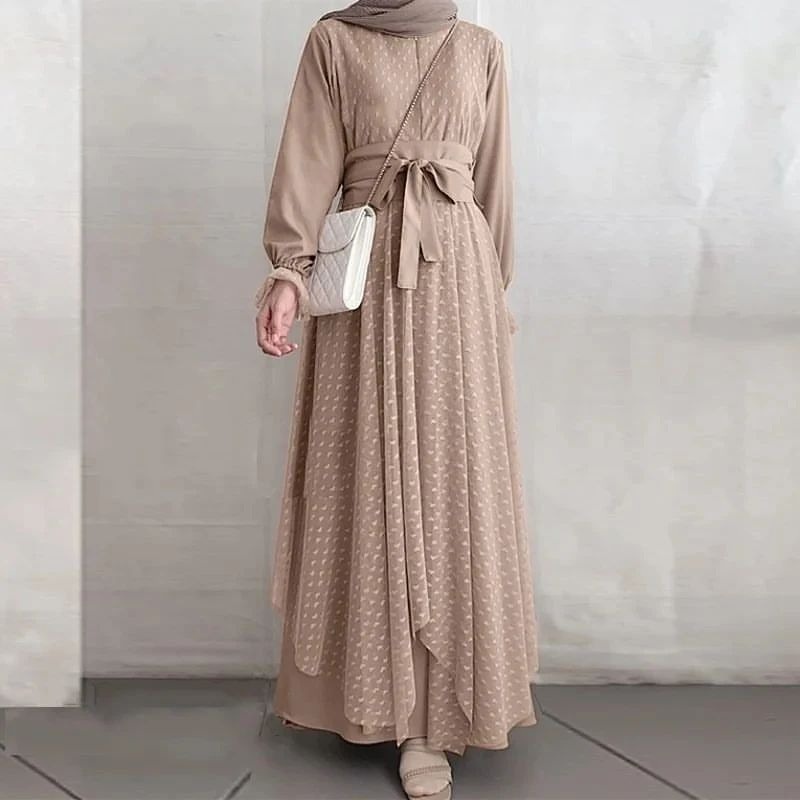ANASTASYA DRESS HS BAHAN SHAKILA MIX TILE DOT DAPAT GAMIS WANITA ( TIDAK TERMASUK HIJAB ) Gamis Wani