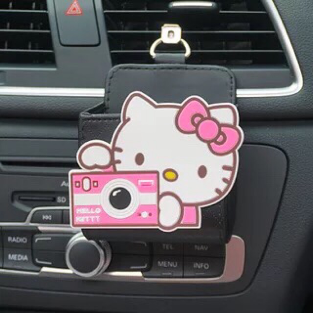 Tempat hp gantungan tas hp mobil hello kitty  Tempat hp holder pouch  hp holder Gantungan Dudukan Mobil Tempat Hp Handphone Kaca Mata