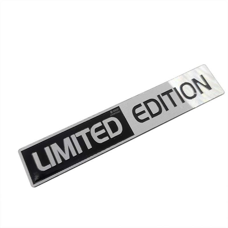 1pc Stiker Emblem Logo Tulisan Limited Edition Bahan Metal Untuk Dekorasi Mobil Universal