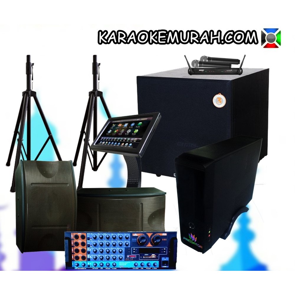 Paket Karaoke Speaker STANDAR Dengan PC Karaoke Dan Layar Touch Screen