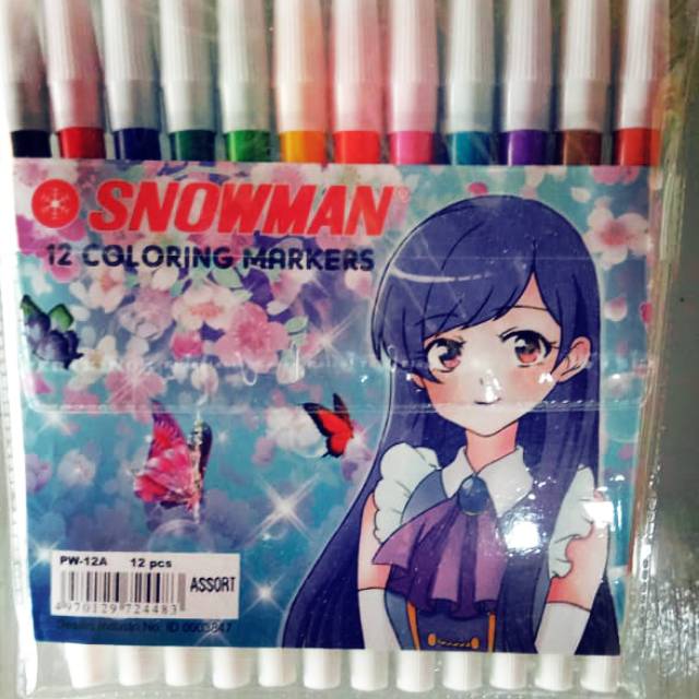 

SPIDOL SNOWMAN 12 WARNA