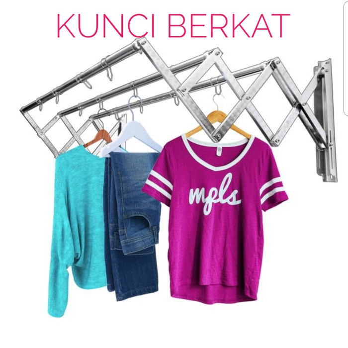 Jemuran Dinding Liveo LV 316/Gantungan Handuk Tarik/Jemuran Baju