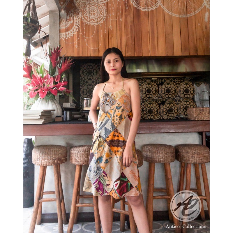 Halter Neck Dress - Batik