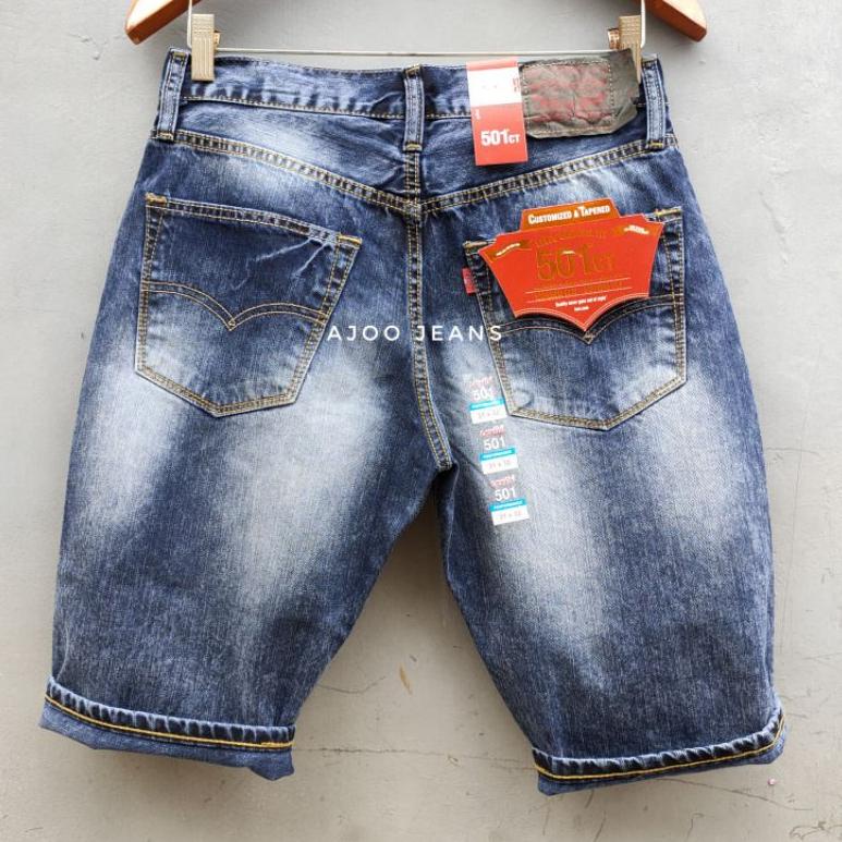 {ZMB.14Jl22y} Celana Pendek Import Pria 501 Snow Ringkel Made In Vietnam 🇻🇳Dan