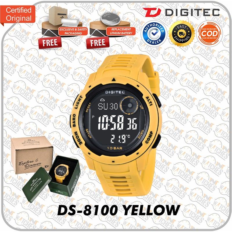 Jam Tangan DIGITEC DS-8100 /DS8100 Outdoor DG Compas Watch ORIGINAL