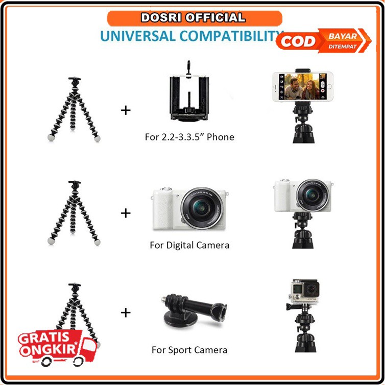 [NEW] Tripod Hp Gorila Universal Tripod Gorila Untuk Hp