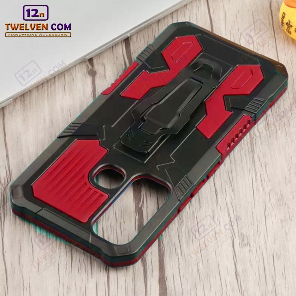 Case Shockproof Infinix Hot 9 / Hot 9 Play / Hot 10s / Hot 10 Play / Hot 11 / Hot 11s / Hot 11 Play / Hot 12 / Hot 12i /  Note 7 Lite / Note 10 Pro / Note 11 / Note 11 Pro / Smart 4 / Smart 5 / Smart 6 / Smart 6 HD - Armor Hardcase Stand Clip