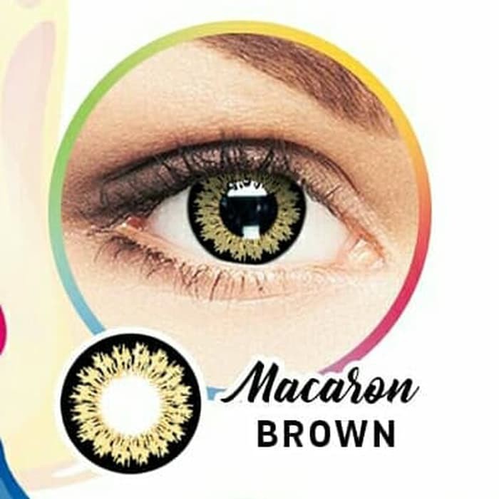 SOFTLENS TOPGEL MACARON BROWN 14.5MM ( NORMAL s.d -8.00 )