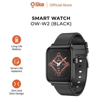 Olike OW-W2 Smartwatch Zeth W2 Blood Pressure Monitor Garansi Resmi - Hitam