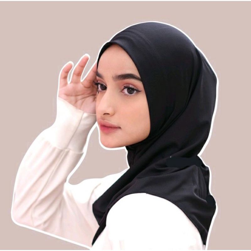 hijab sporty/hijab senam/hijab voly/tanpa pet