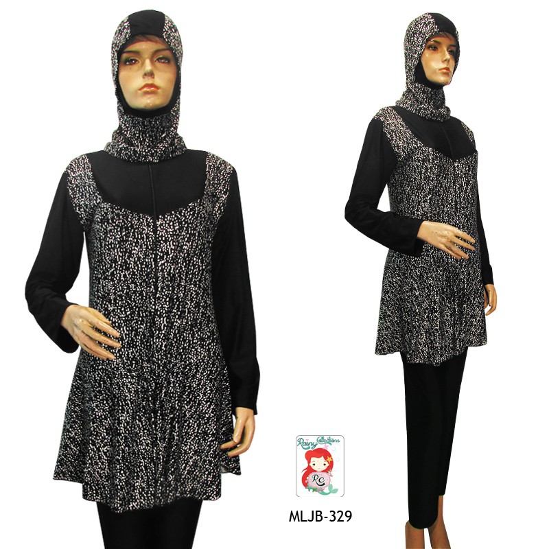 Rainy Collections Baju Renang Muslim Jumbo Bahan Premium Size 7L MLJB329