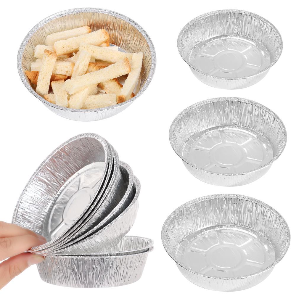 Nanas 50Pcs Aluminium Foil Kotak Kaleng Disposable Microwave Roasting Air Fryer Liner