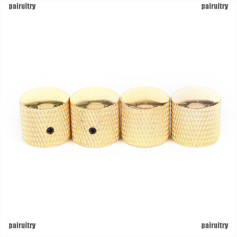 4 Pcs Knob Kontrol Volume Nada Bahan Metal Untuk Gitar Bass Elektrik
