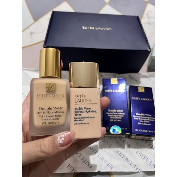 Share in Jar / Bottle. Estee Lauder Double Wear Stay-In-Place Makeup Foundation and Hydrating Primer