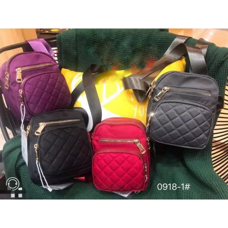 Tas Wanita Import Jinjing Dan Selempang BOBO Mini BB0918 0918 Bordir Bahan Parasut Kualitas Super Hi