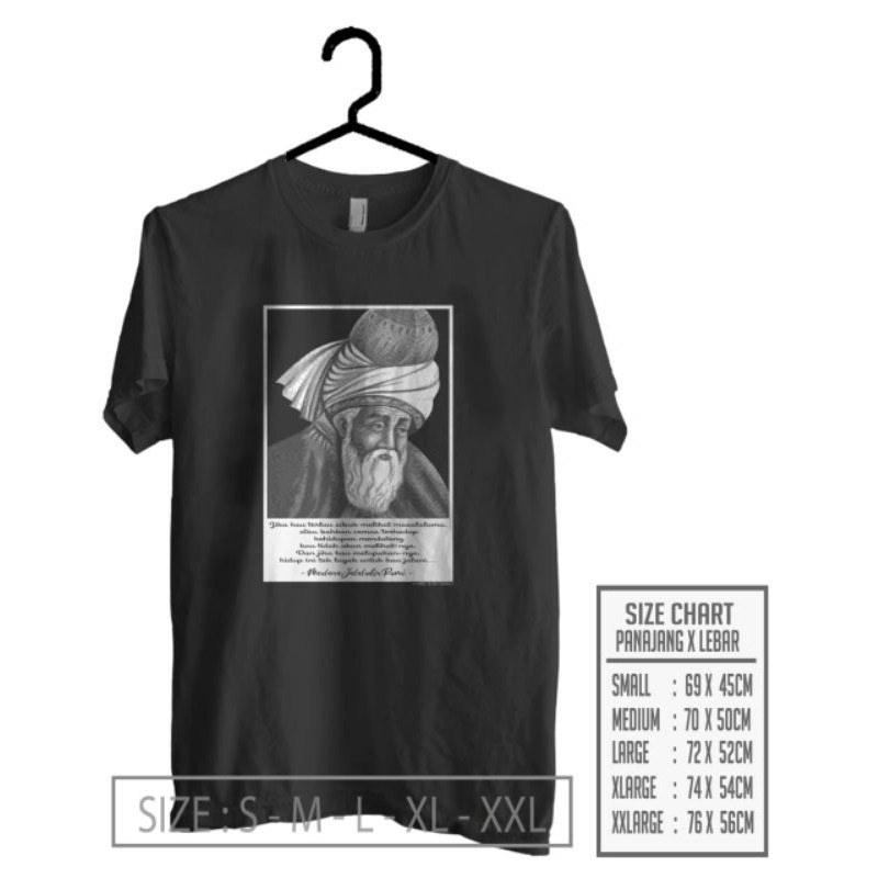 KAOS DISTRO/KAOS 30S/KAOS TOKOH JALALUDIN RUMI