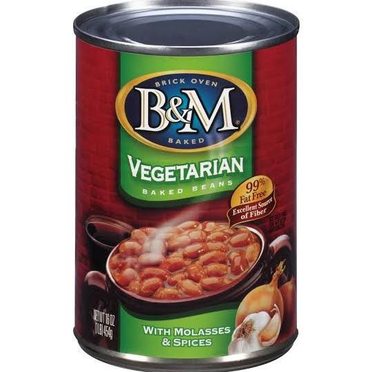 

b&m baked beans vegetarian can 454gr