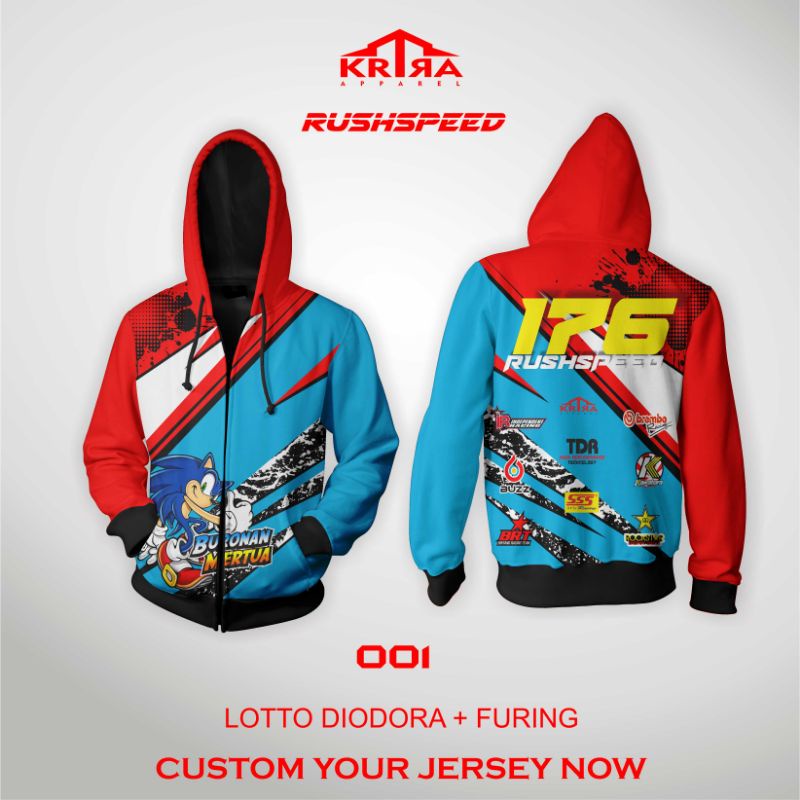 JAKET HOODIE RACING KRIRA 001 CUSTOM MOTOR  BALAP DRAG BIKE HEREX TRAIL MOTOR CROSS ANAK JUMBO