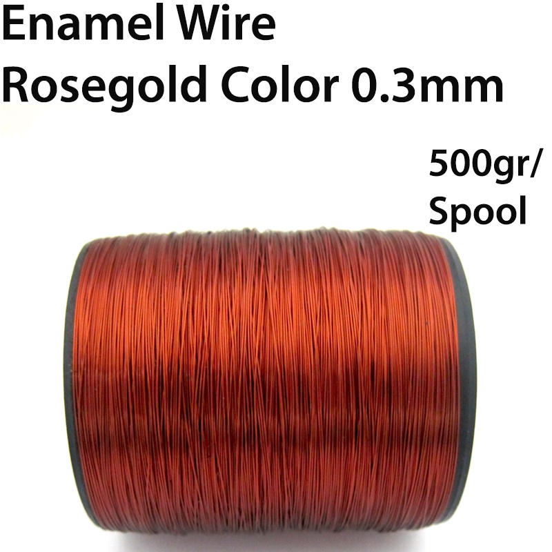 Wire Kawat Enamel Rosegold Color 0.3mm per spool 500 Gram Telebit