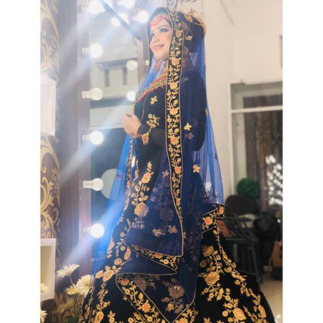 Lehengga india / lehenga bludru / baju india lengga india / pengantin / gaun / baju cewek