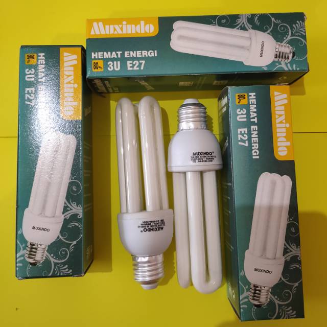 Lampu Murah PLC 3U 25Watt PANCARAN / Muxindo + BUBBLE WARP &amp;  Kardus