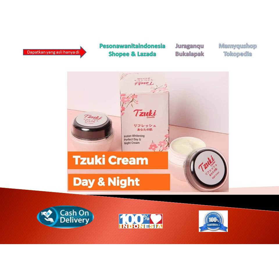 TZUKI PAKET CREAM SIANG & MALAM CREAM TZUKI KRIM TZUKI ORIGINAL ORI CREM TZUKI ORIGINAL ORI