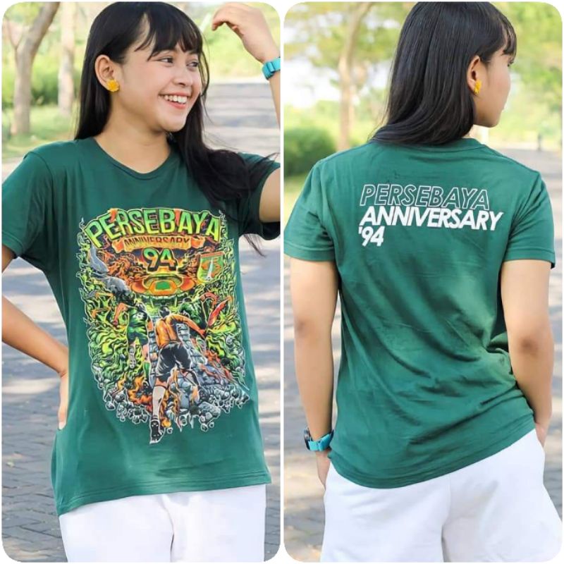 Kaos Persebaya Anniversary 94 Hijau Tua Kaos Pria Distro Original Premium