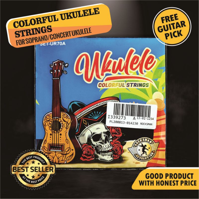 Senar ukulele warna - ukulele color strings -. Rocksman ukulele strings