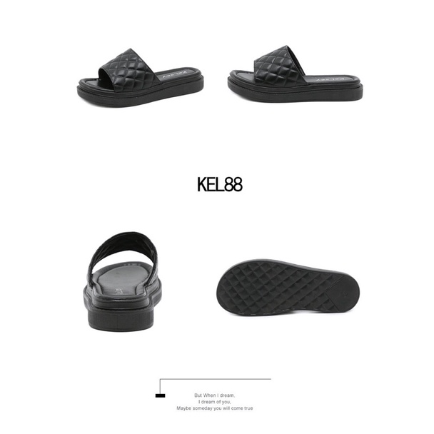 (GRATIS ALAS KAKI) Nicole Sendal Slip On Kelsey KEL88 Sendal Selop Wanita