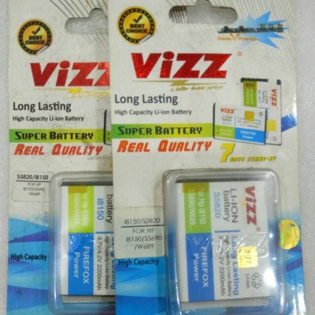 BATERAI VIZZ SAMSUNG S5820/i8150/W689/S5690 DOUBLE POWER 2200mAh