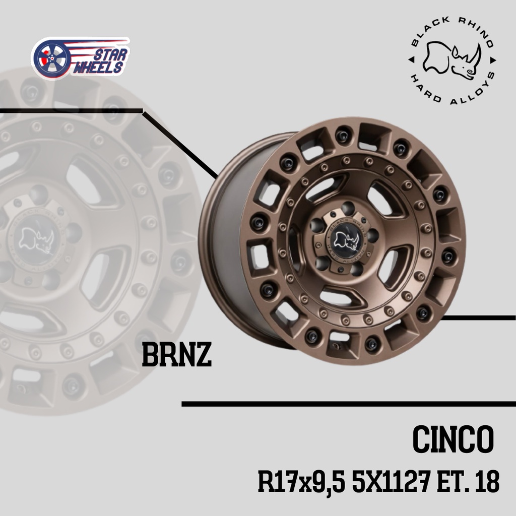 Velg Black Rhino Cinco R17 x 9,5 5x127 ET.18