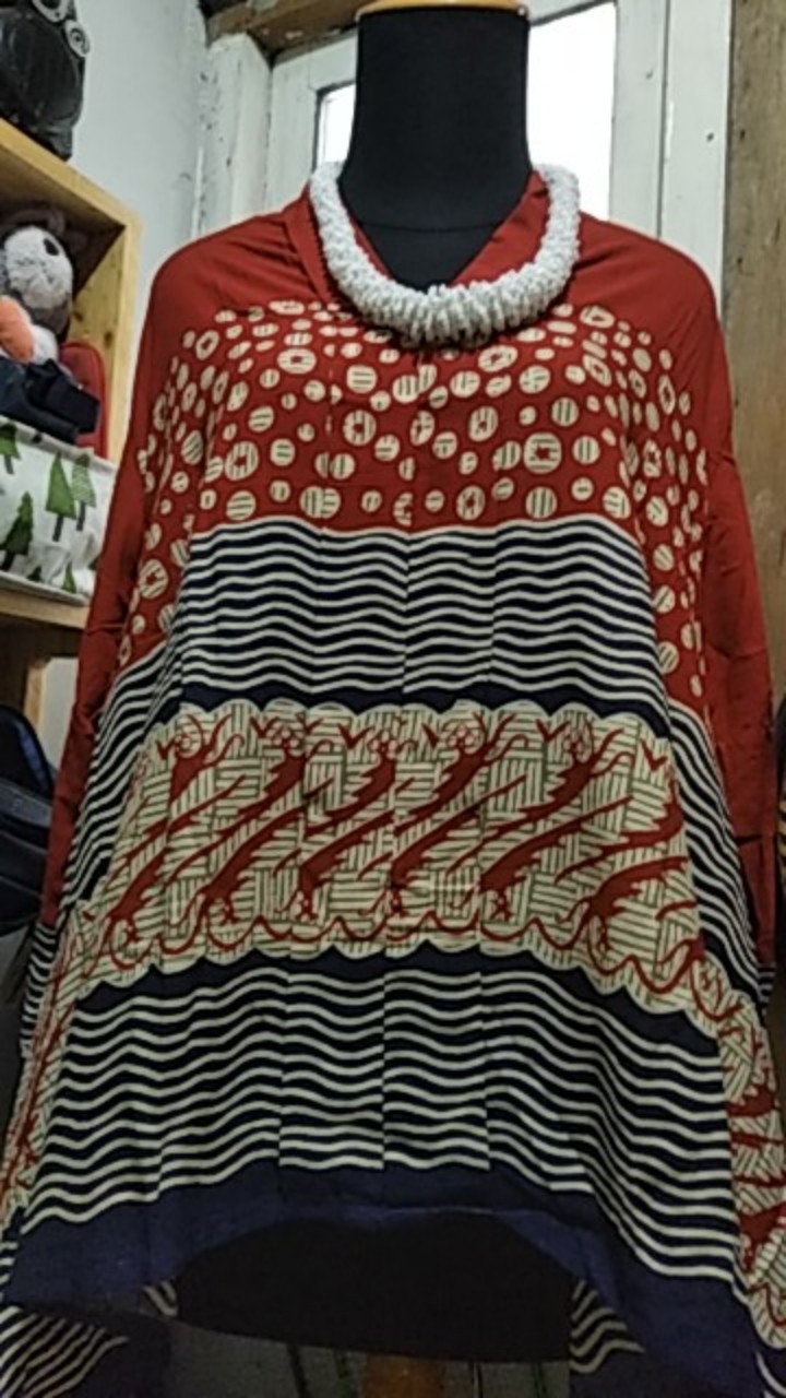 Atasan Batik Murah Solo Sherika Kuba Paris Merah Batik Tuman Solo