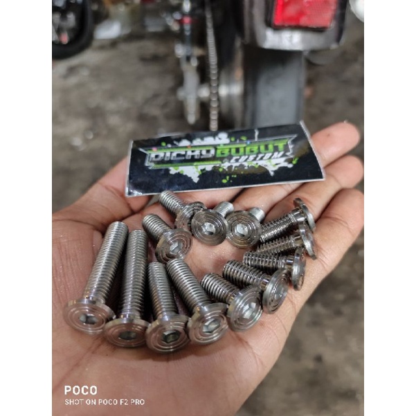 baut L SLIM stainless m8 baut12 drat 12 panjang 2cm 3cm 4cm 5cm 6CM