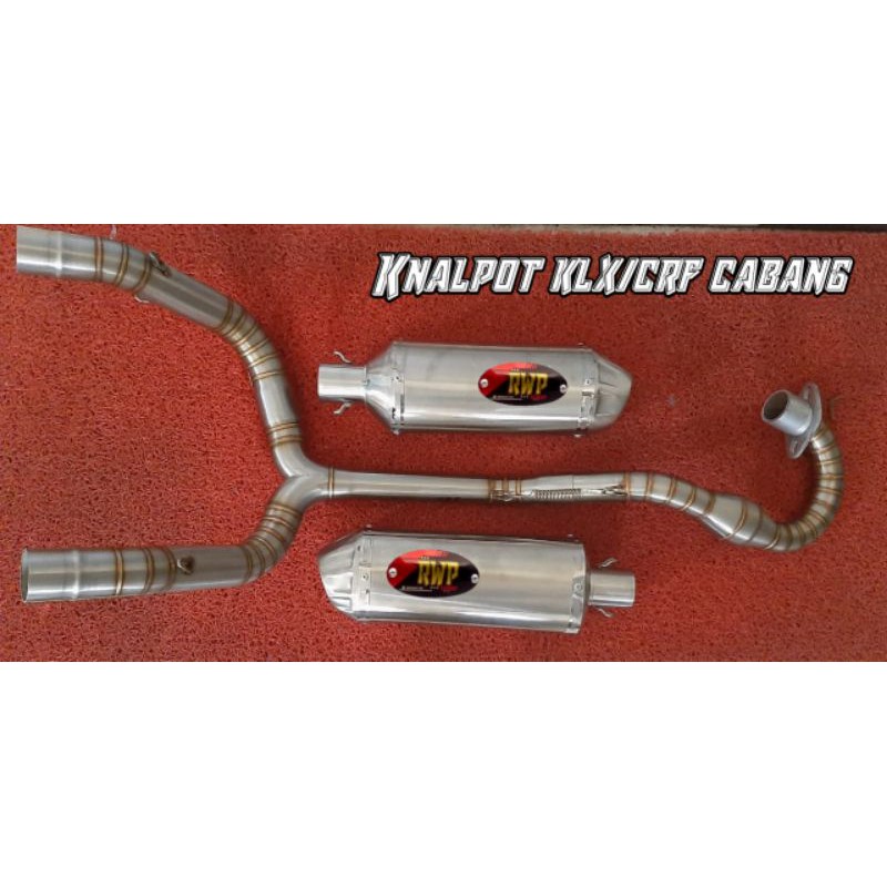 Knalpot racing klx cabang 2 knalpot klx cabang knalpot crf cabang