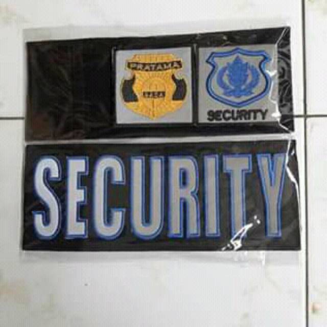 Atribut logo bordir SECURITY