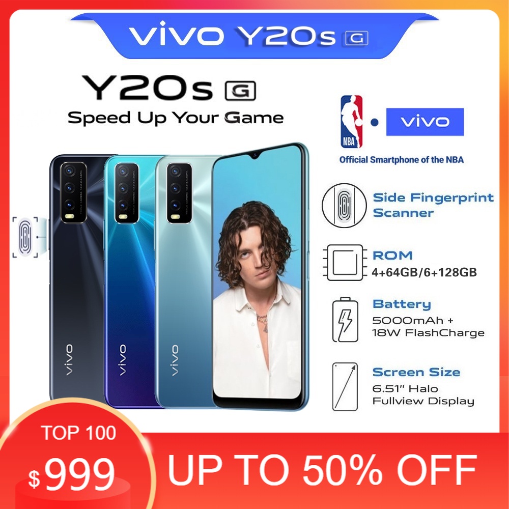 handphone vivo Y20s G ram6 128GB 6.5-inch hp smartphone 100% baru original